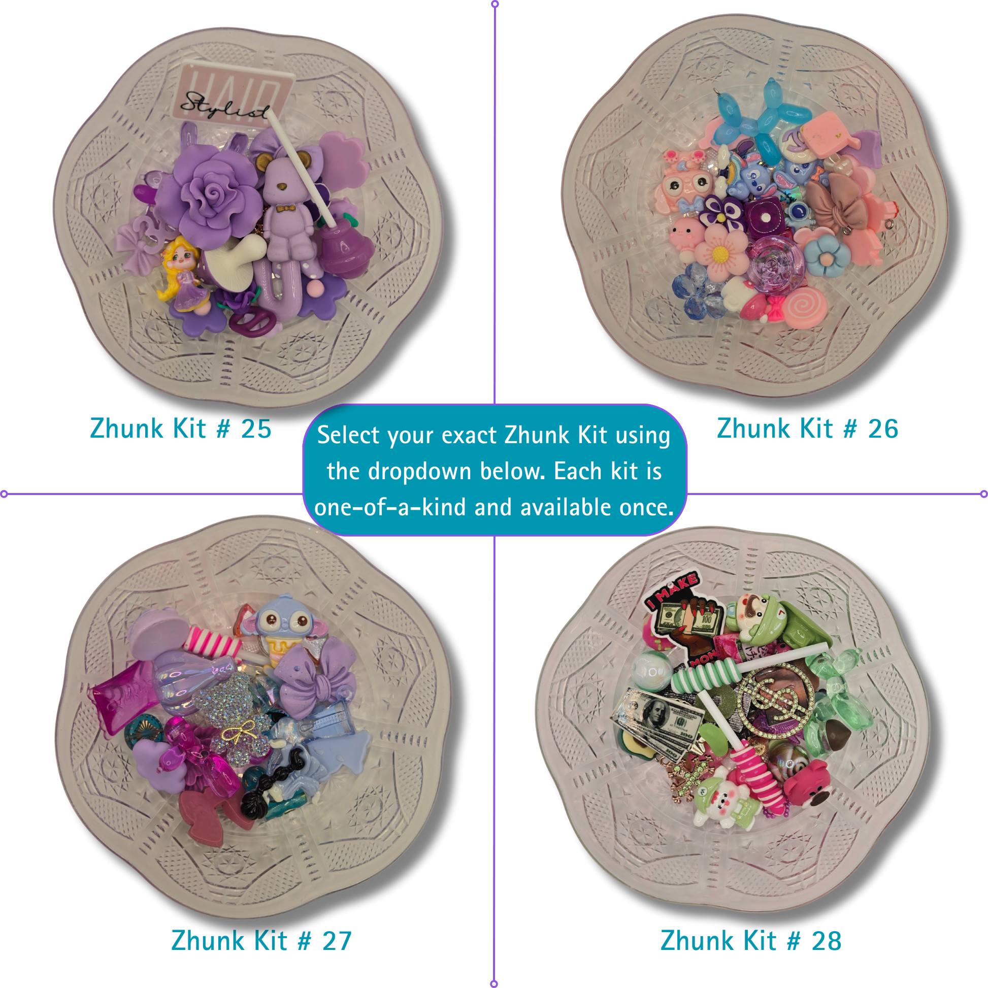 Curated Charm Pack Zhunk Kit (Fully Guided & Ready to Build)